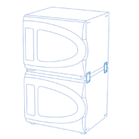 Stacking kit for 2 × ES-20/80 | ES-20/80C