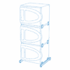 Stacking kit for 3 × ES-20/80 | ES-20/80C