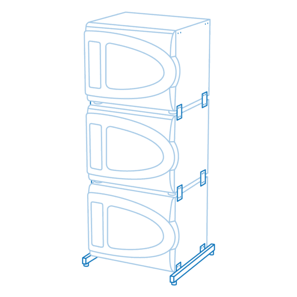 Stacking kit for 3 × ES-20/80 | ES-20/80C